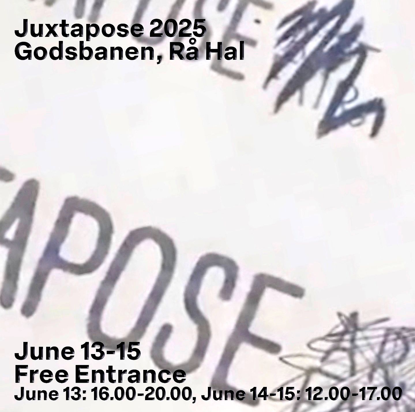 JUXTAPOSE 2025. GODSBANEN, RÅ HAL, AARHUS.