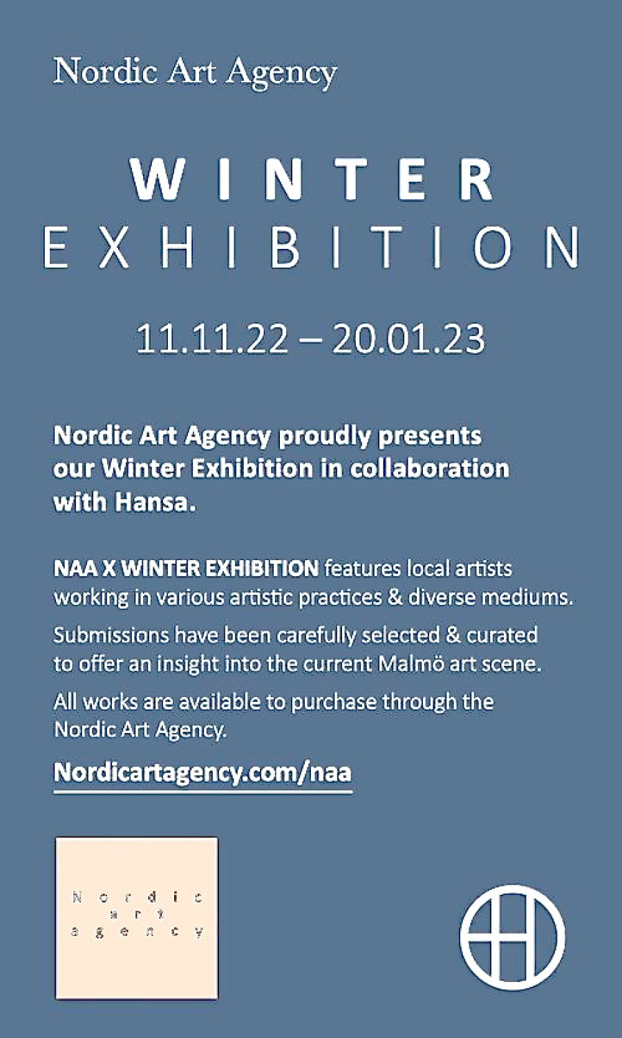 WINTER EXHIBITION. NORDIC ART AGENCY. MALMÖ, SWEDEN. EVA MYRDAL LINSTOW.
